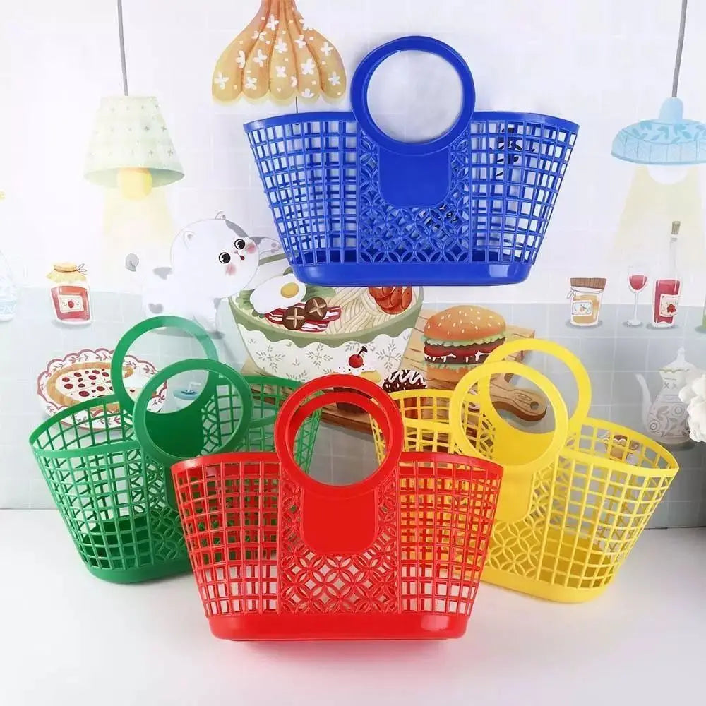 Plastic Hollow Storage Basket – Bathroom & Toy Organizer Storage Basket Nixie
