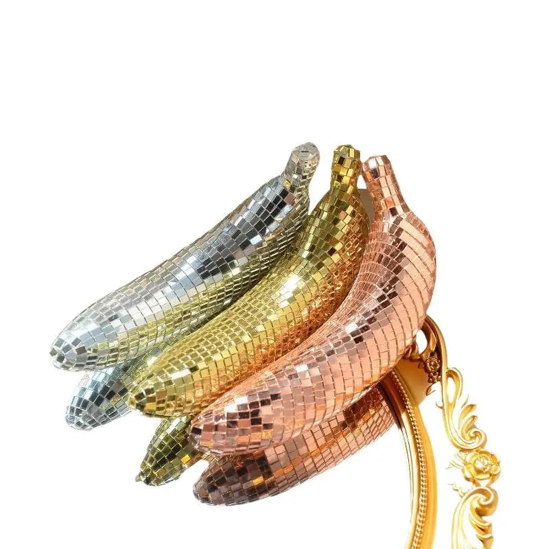 Miniature Fruit Disco Ball Mosaic Glass Ornament | Decor Decorative Sculpture Nixie