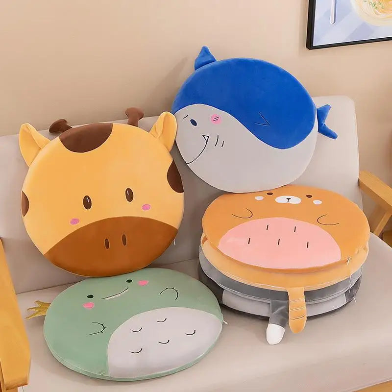 Cartoon Animal Memory Foam Seat Cushion – Washable Velvet Pad Memory Foam Seat Cushion Nixie