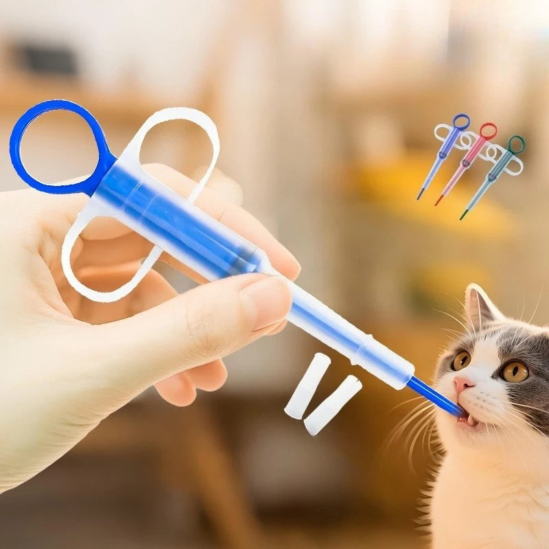 Pet Pill Dispenser Syringe & Liquid Dropper for Cats & Kittens