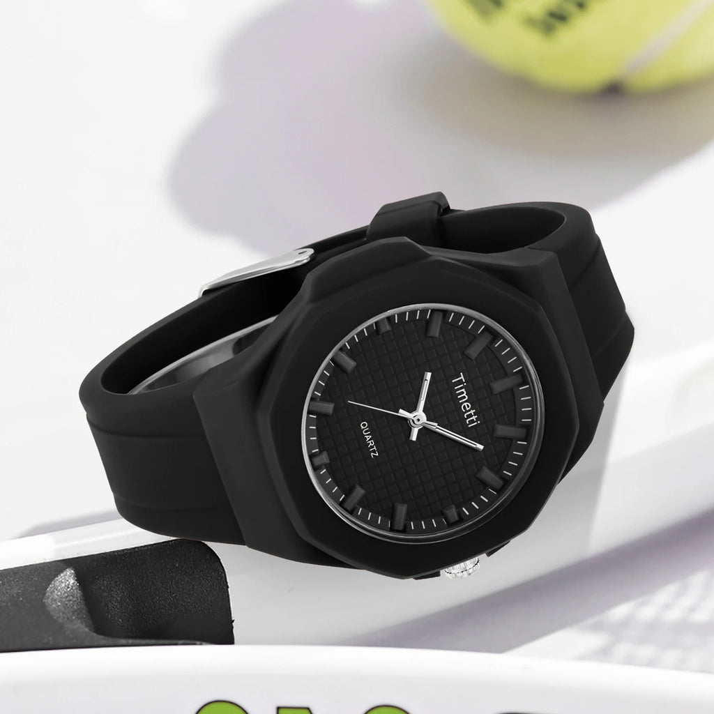 Men's Casual Quartz Watch – Silicone Band, Minimalist Dial Men's Quartz Watch Nixie
