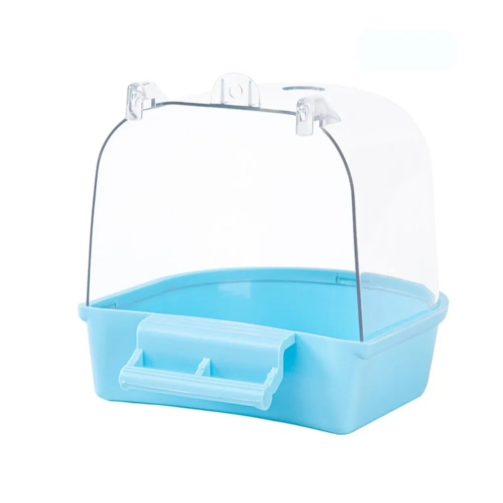 Clear Hanging Bird Bath for Cage – Parrot Bathtub Bird Bath Nixie