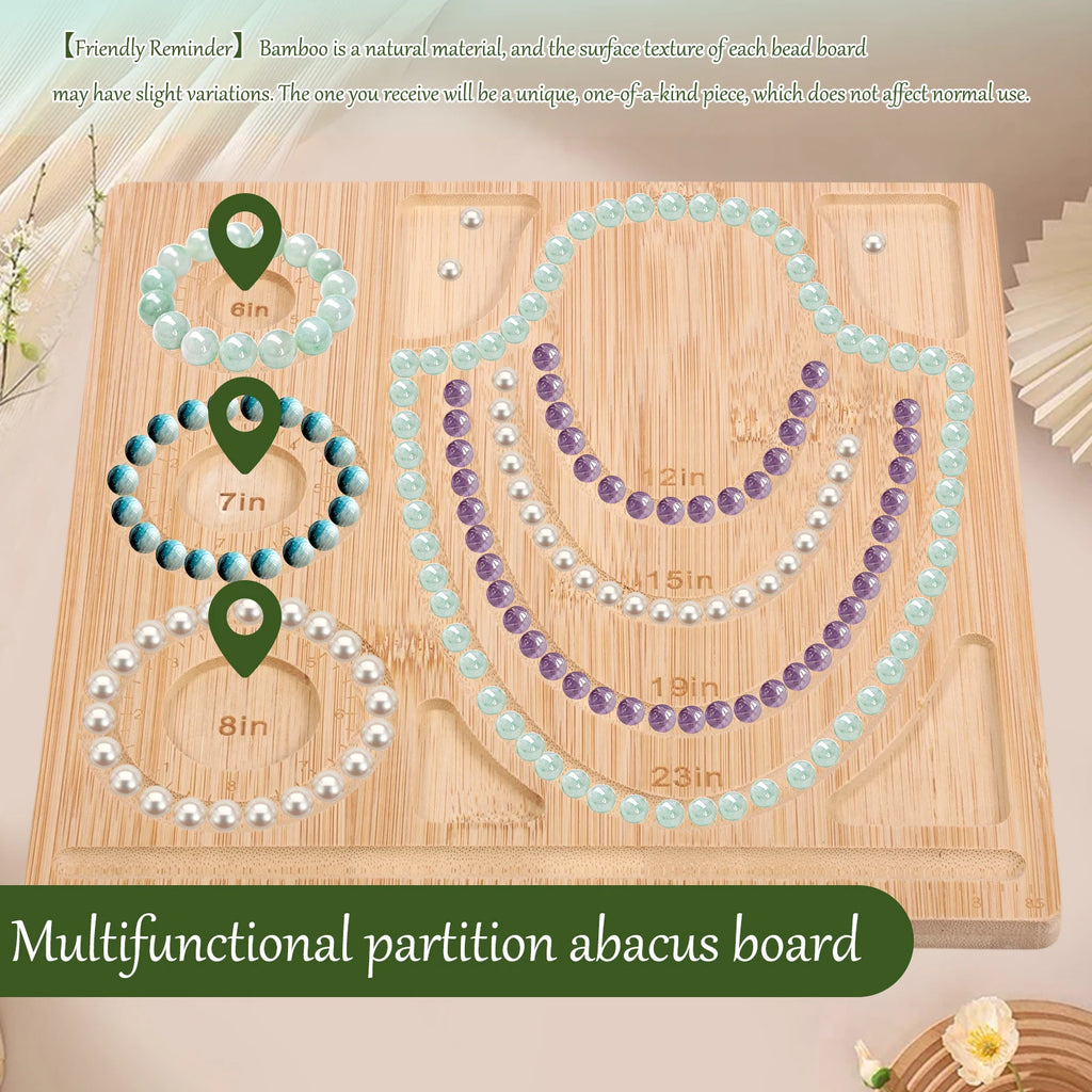 Bamboo Bead Board – DIY Jewelry Making Beading Tray Organizer Beading Tray Board Nixie