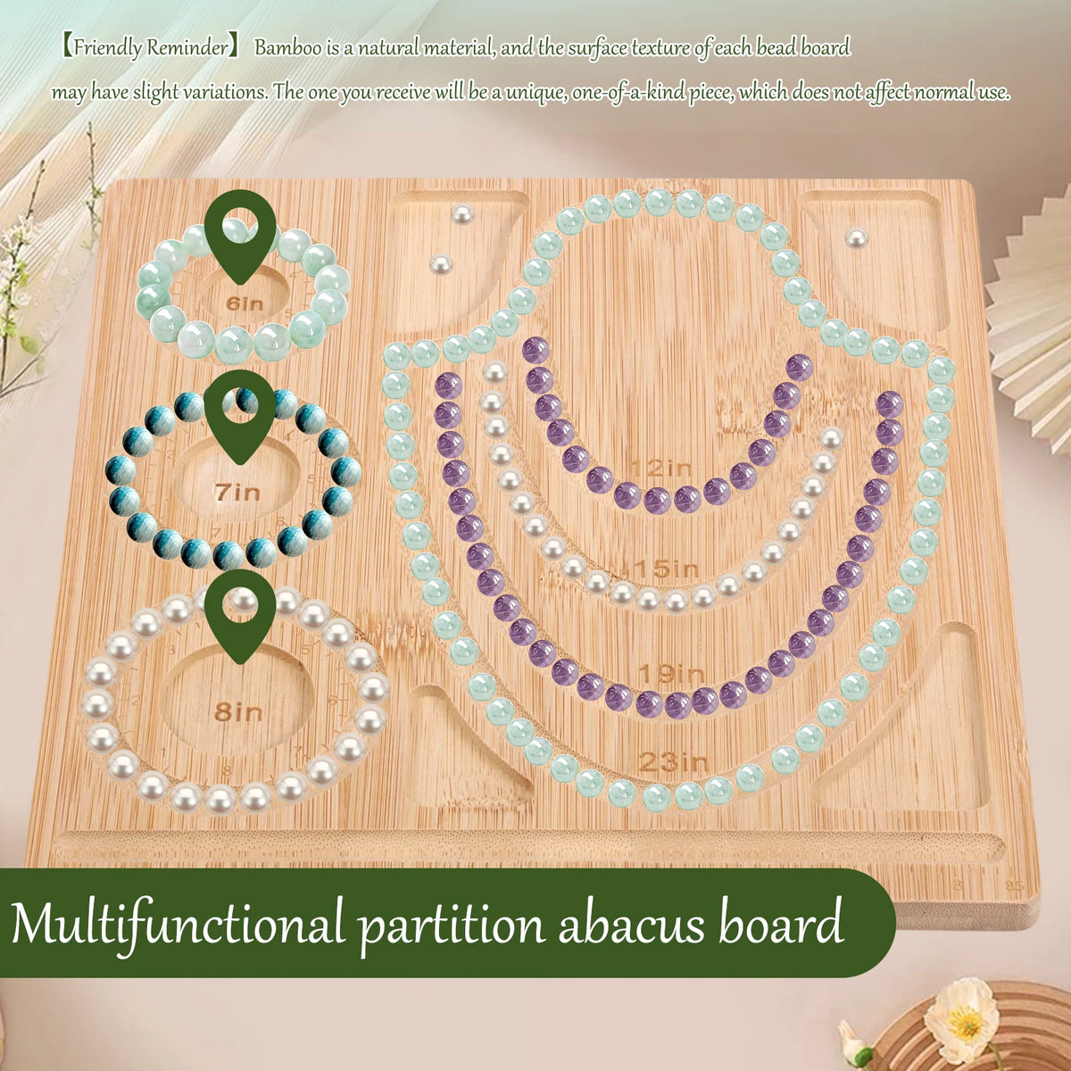 Bamboo Bead Board – DIY Jewelry Making Beading Tray Organizer Beading Tray Board Nixie