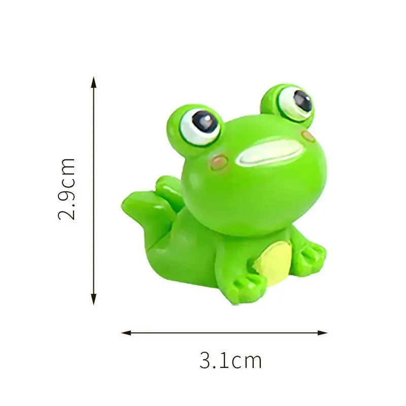 Cute Resin Frog Miniature Figurine – UV Resistant Garden Decor