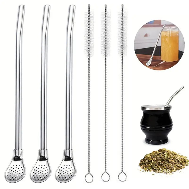 Stainless Steel Bombilla Filter Straw – Reusable Yerba Mate Set Bombilla Filter Straw Nixie