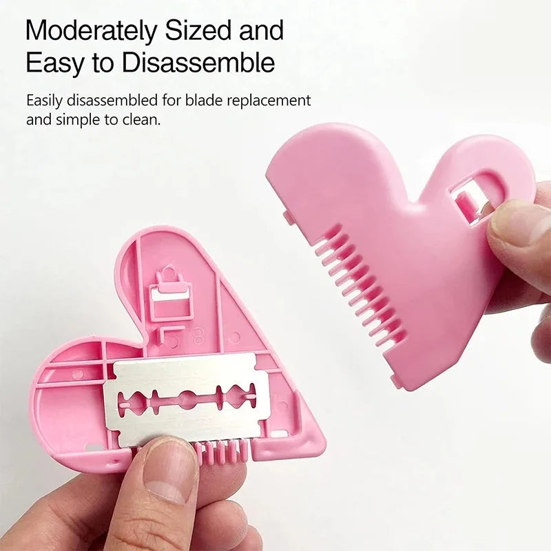 Pink Heart Double-Sided Hair Thinning Comb & Cutting Blade Hair Thinning Comb Nixie