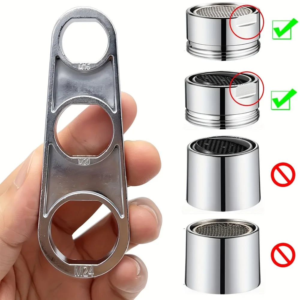6-in-1 Faucet Bubbler Wrench – Aerator Removal Tool Faucet Aerator Wrench Nixie