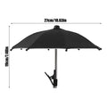 Mini Phone Umbrella Holder with Clip – Outdoor Sun Shade Stand Phone Umbrella Stand Nixie Black