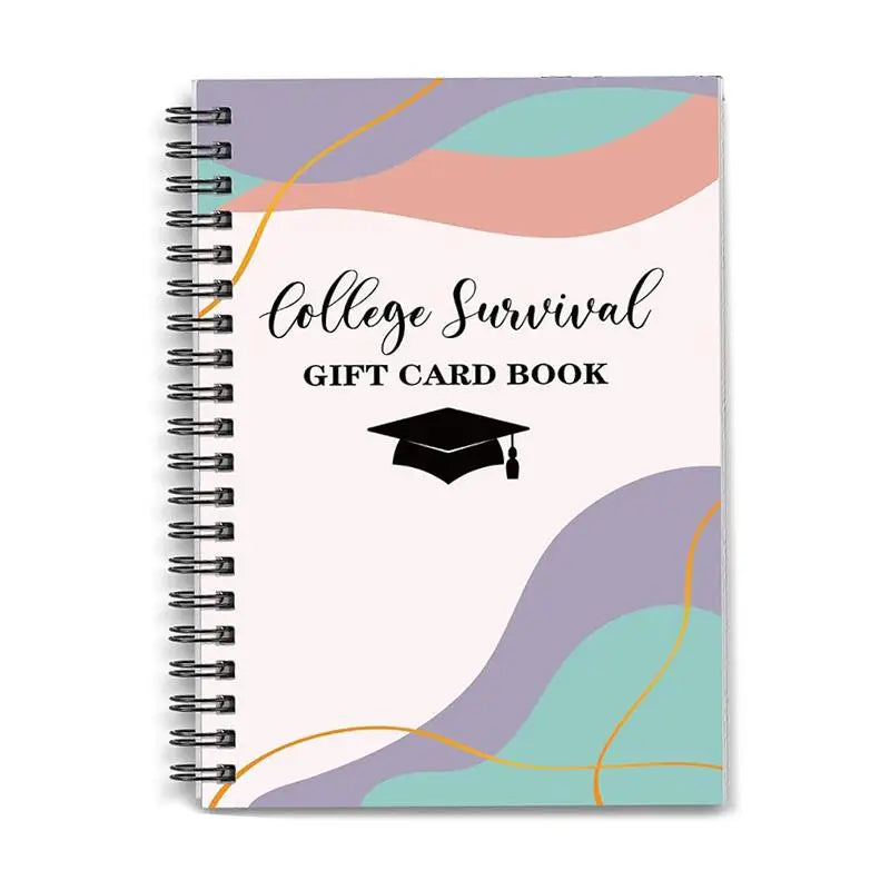 College Survival Gift Card Book | Graduation Cash Holder Gift Card Booklet Nixie StyleC