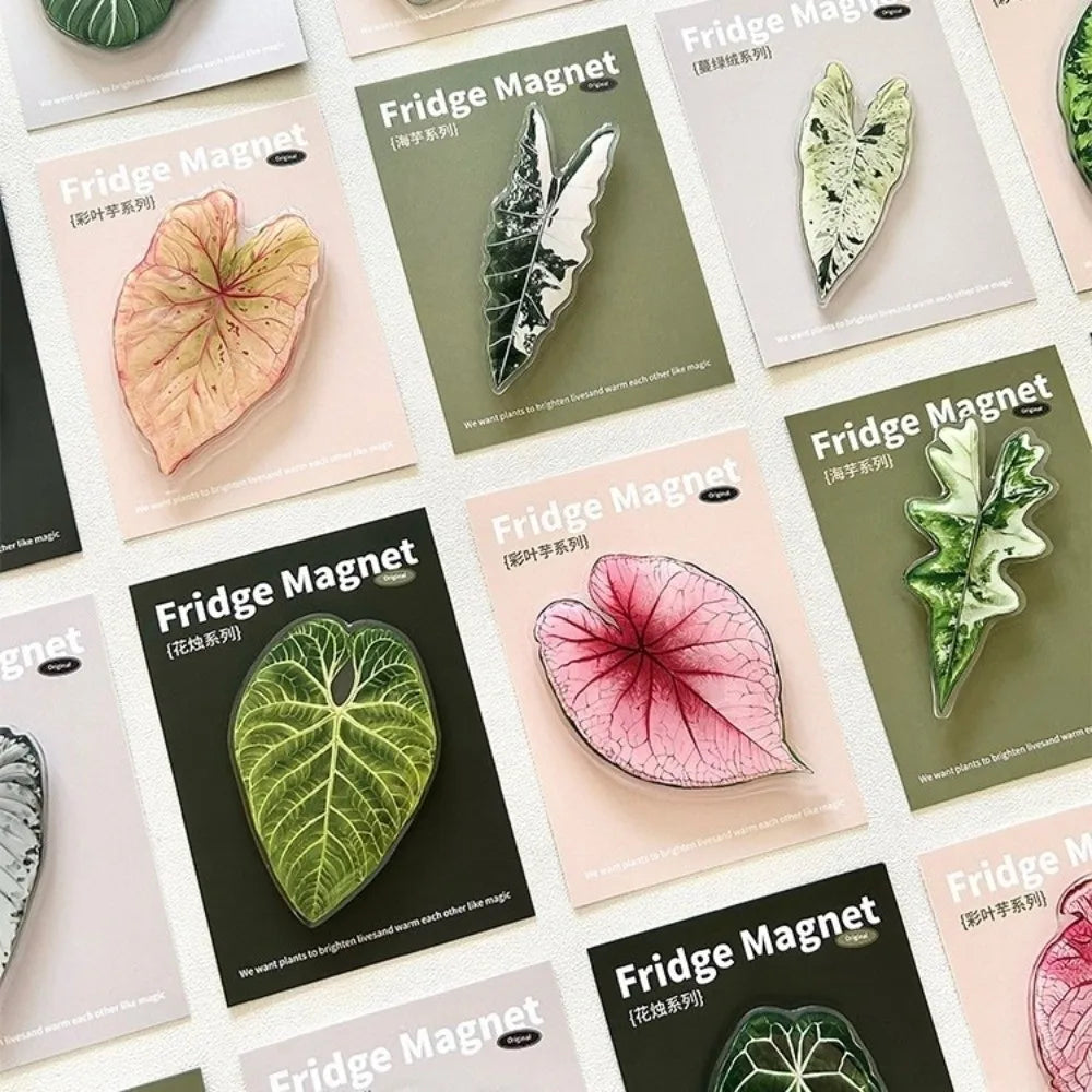 Magnetic Leaf Fridge Sticker – Simulated Plant Home Decor Decorative Fridge Magnet Nixie