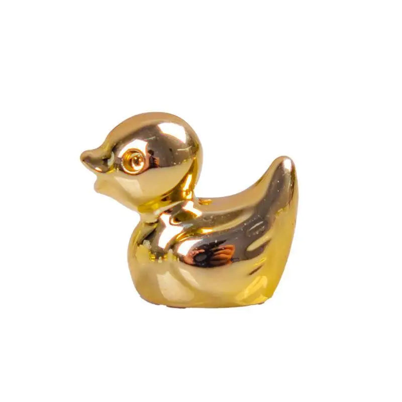 Mini Golden Duck Resin Figurines – Party & Dollhouse Decor Resin Figurine Nixie