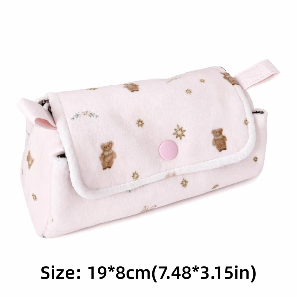 Korean Bear & Rabbit Pencil Case – Large Capacity Stationery Bag Pencil Case Nixie
