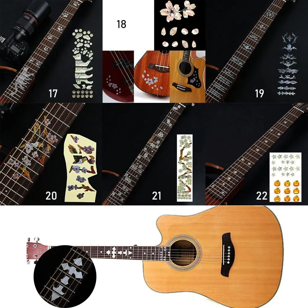 Guitar Fretboard Stickers – Ultra Thin Cross Inlay Decals