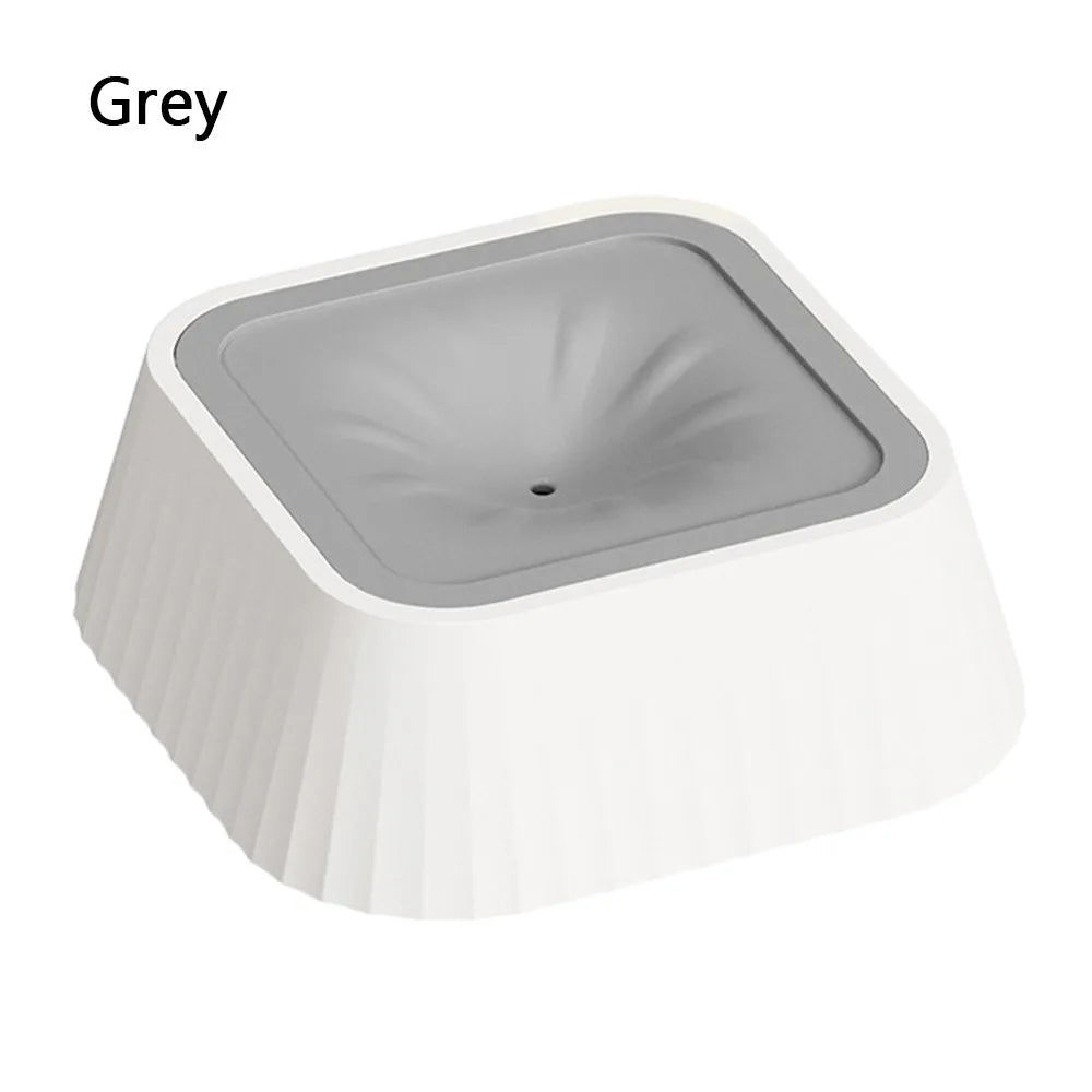 Anti-Spill Slow Drinking Pet Water Fountain Bowl 1000ml Pet Water Fountain Nixie Grey