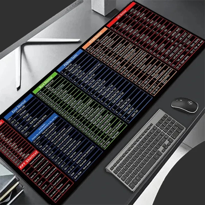 Windows Shortcuts Large Mouse Pad – Word, Excel & PPT Desk Mat Shortcut Desk Pad Nixie