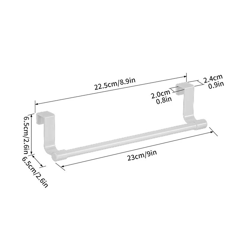 Wall-Mounted Cabinet Towel Rack – No-Drill Dishcloth Holder