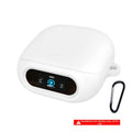 Silicone Case + Carabiner for Anker Soundcore Liberty 5 Pro Earbuds Case Cover Nixie White
