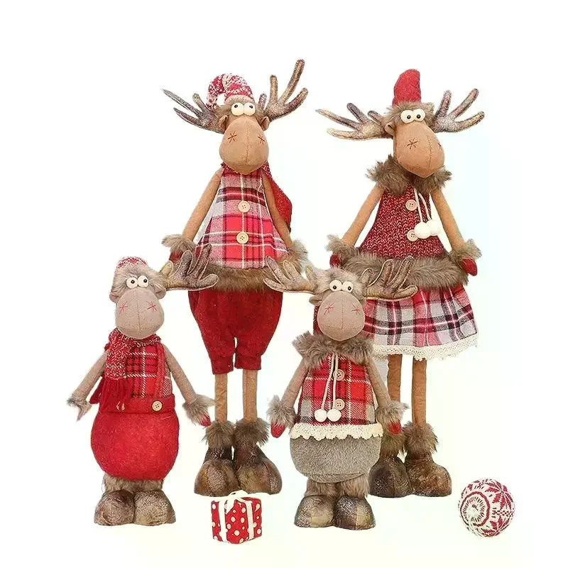 Christmas Elk Plush Doll Ornament 45cm – Festive Reindeer Decor Plush Holiday Ornament Nixie