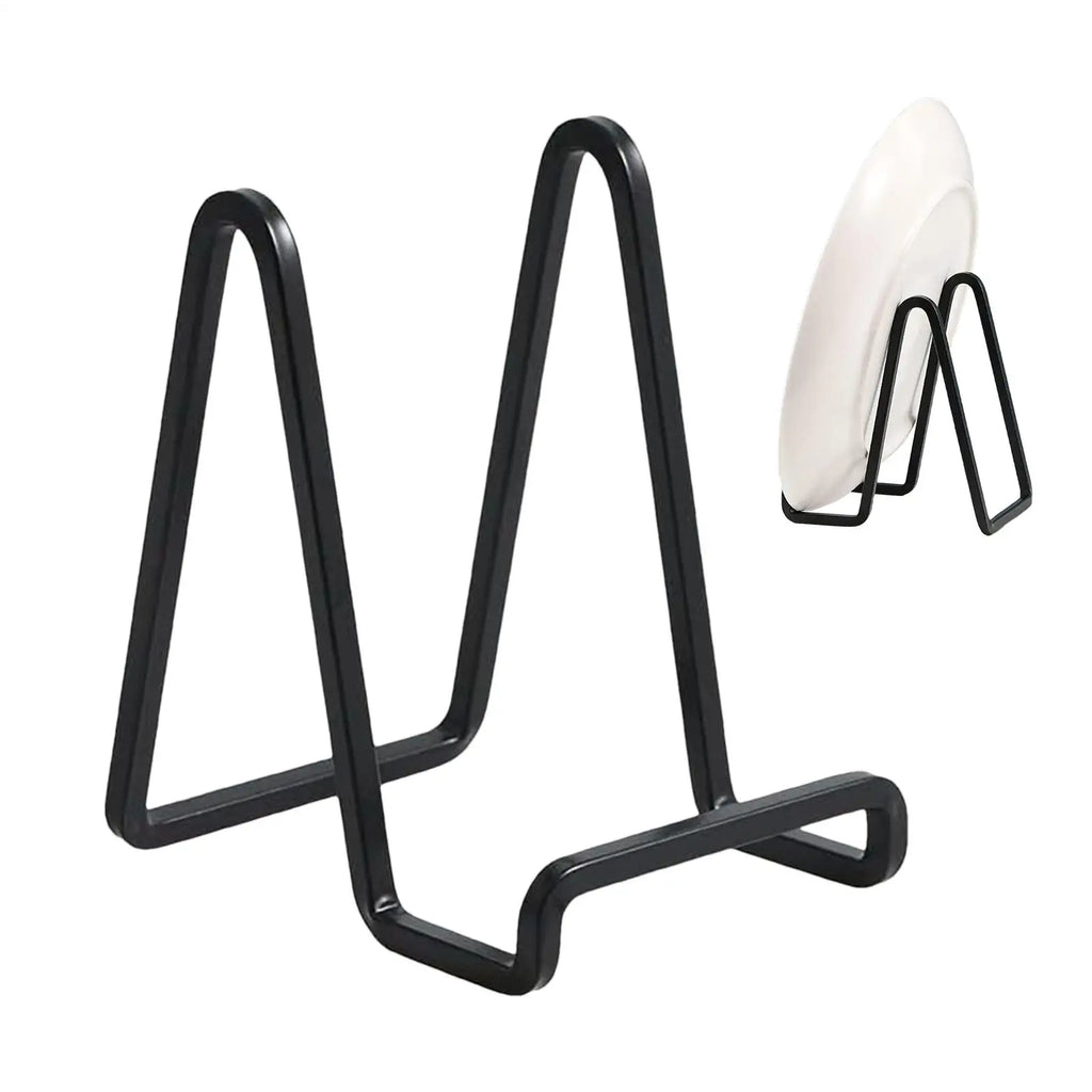 6 Inch Black Iron Plate Holder Stand & Desktop Display Frame Plate Display Stand Nixie Default Title