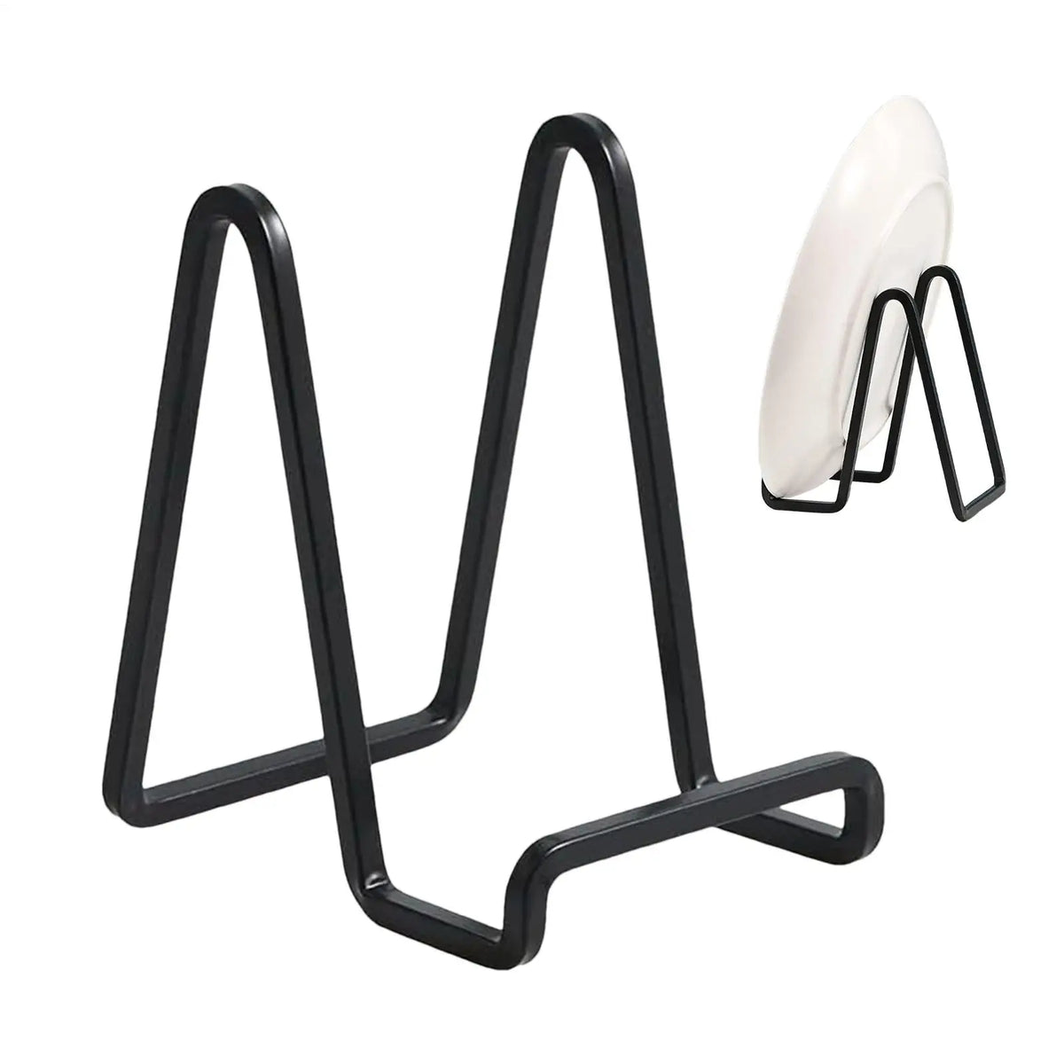 6 Inch Black Iron Plate Holder Stand & Desktop Display Frame Plate Display Stand Nixie Default Title