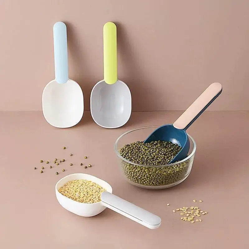 Pet Food Scoop with Bag Clip – Cat & Dog Measuring Spoon Pet Food Scoop Nixie