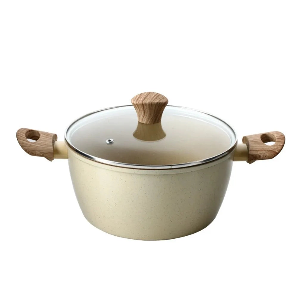 Nonstick Aluminum Stock Pot with Lid & Stay-Cool Handle Nonstick Stock Pot Nixie