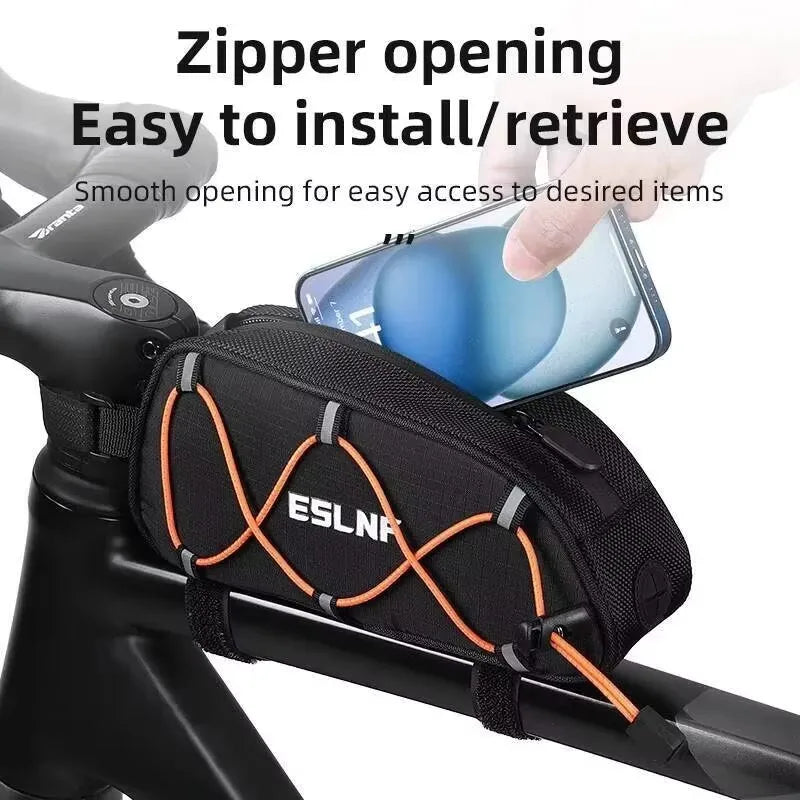 ESLNF Rainproof Bike Top Tube Bag – Reflective MTB Road Cycling Bike Frame Bag Nixie