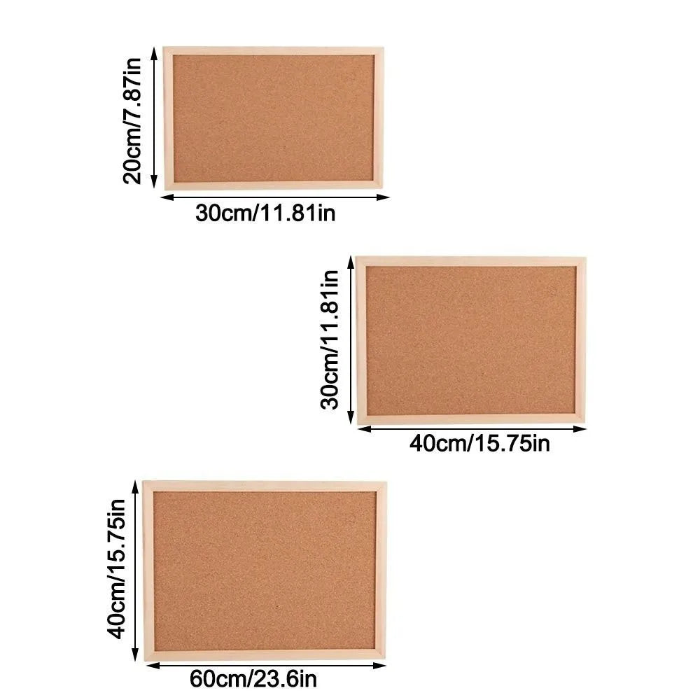 Wooden Frame Cork Bulletin Board – Hanging Memo Display Board Cork Bulletin Board Nixie