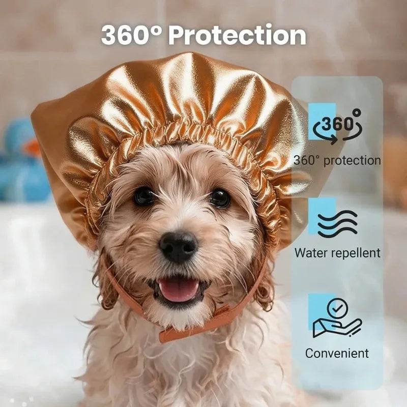 Waterproof Pet Bath Shower Cap – Ear Protection for Cats & Dogs Pet Bathing Cap Nixie