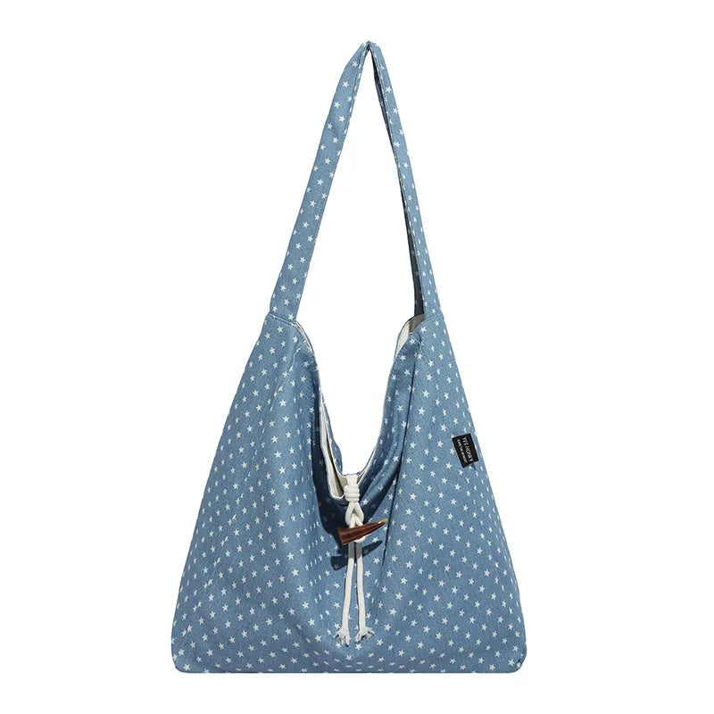 Korean Minimalist Star-Dot Tote Bag – Large Women's Shoulder Bag Women's Tote Bag Nixie