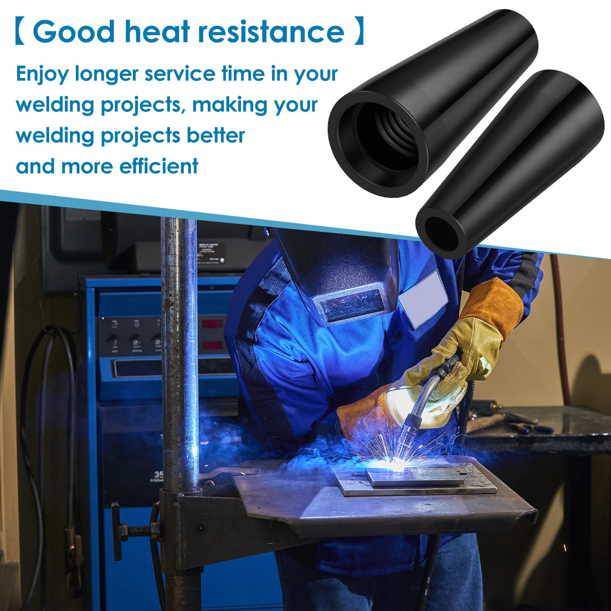 15Pcs Gasless MIG Welding Kit – Flux Core Nozzle Tips 0.8/0.9mm Welding Nozzle Kit Nixie
