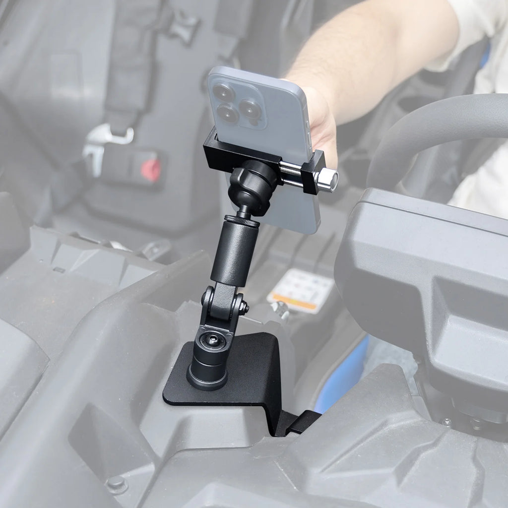 360° CNC Phone Mount for Can-Am Maverick X3 – No-Drill Bracket UTV Phone Mount Nixie Default Title