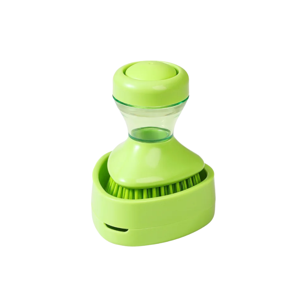 Self-Dispensing Dish Brush | Ergonomic Grip & Round Bristles Dish Cleaning Brush Nixie Green