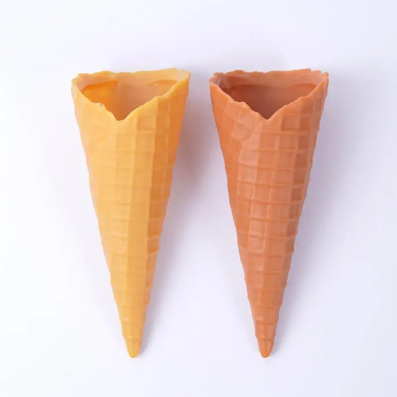 Fake Ice Cream Cone Ornament | Realistic PVC Dessert Prop