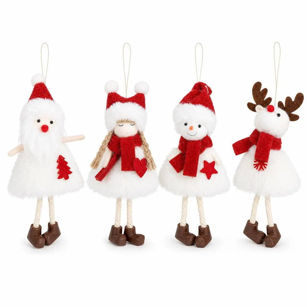 Christmas Plush Hanging Ornaments – Elk, Snowman & Angel Christmas Plush Ornament Nixie