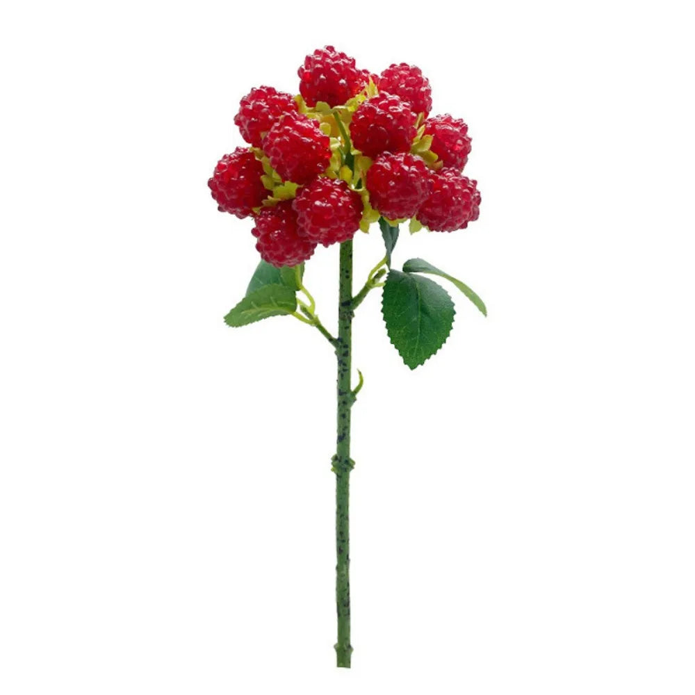 Raspberry Faux Berry Branches – Artificial Plant Décor Artificial Berry Branches Nixie 2-Red