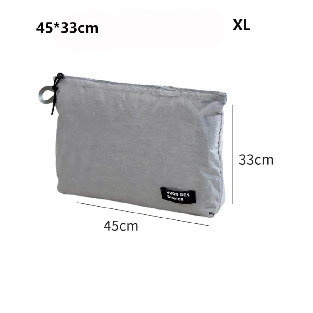 Silicone-Coated Nylon Luggage Storage Bag | Lightweight Travel Travel Storage Bag Nixie Grey XL