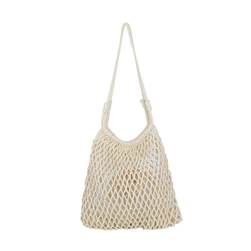 Nixie Handwoven Straw Bucket Bag – Large Women's Tote