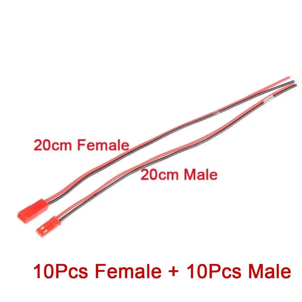 10 Pairs 22AWG JST 2-Pin Male Female Connector Cable JST Connector Cable Nixie