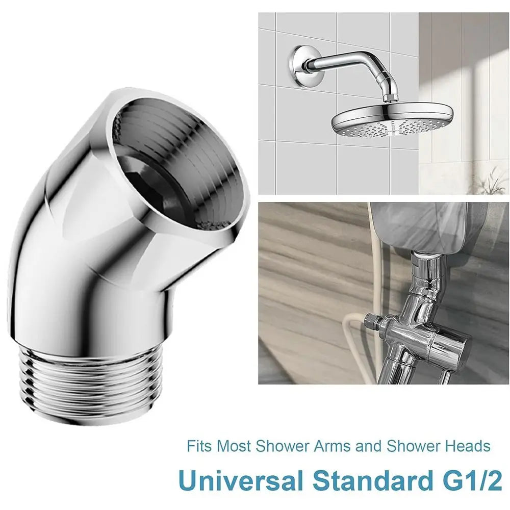 Copper 135° Shower Head Elbow Adapter | G1/2 Arm Extender Shower Arm Adapter Nixie