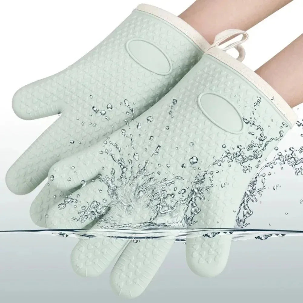 Silicone Oven Gloves | Heat Resistant BBQ & Baking Mitts Silicone Oven Gloves Nixie
