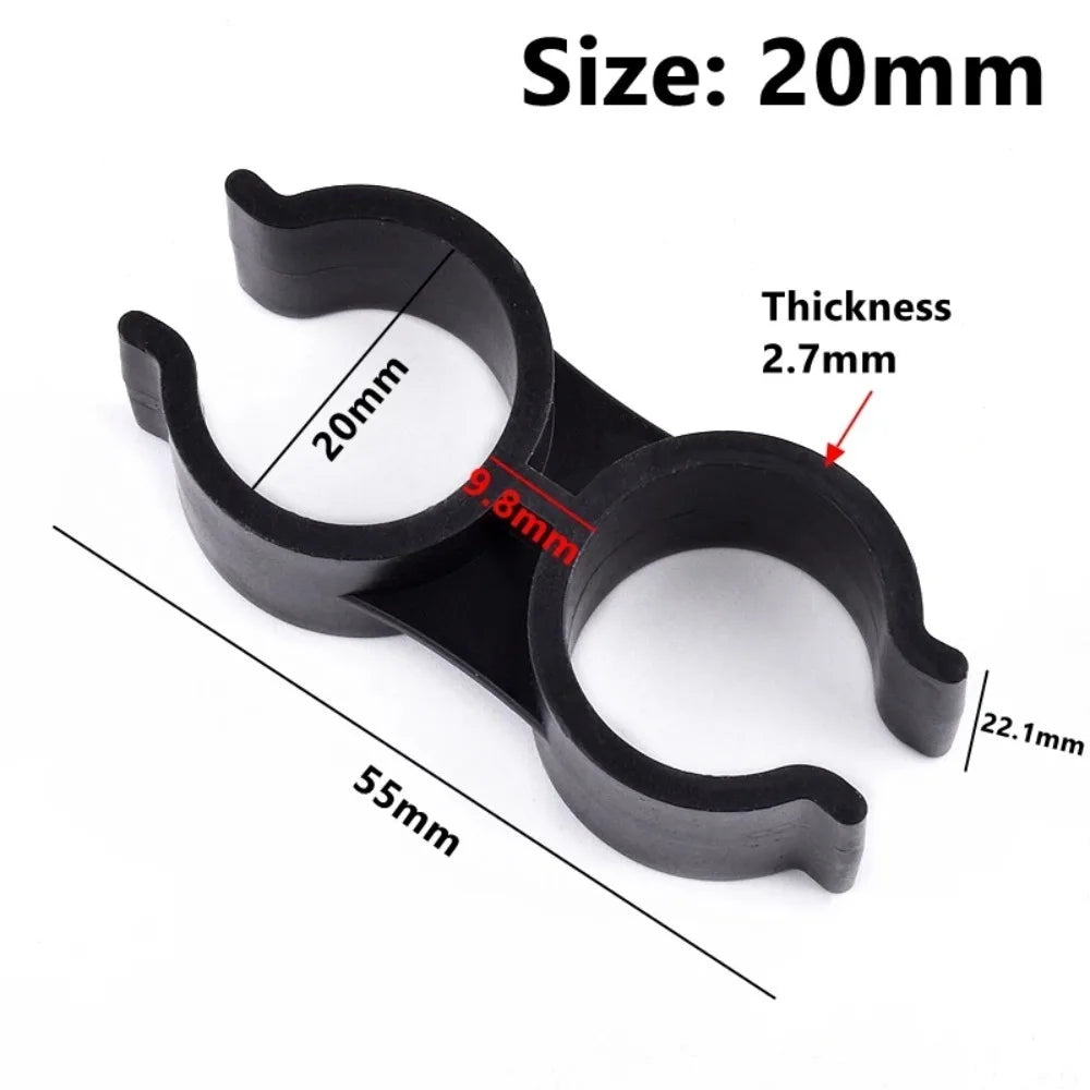 6pcs PVC Pipe Clamps 20/25mm – Garden Irrigation Support Pipe Clamp Support Nixie 20mm