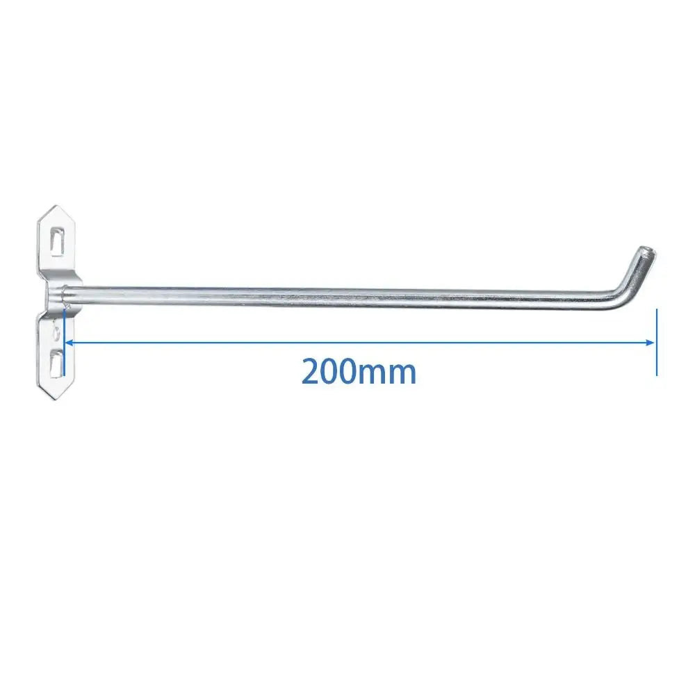 Steel Pegboard Hook Wall Mount Oblique Hanger 25–200mm Pegboard Wall Hook Nixie 200mm