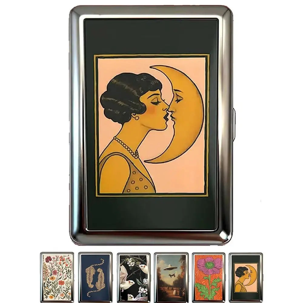 Vintage Metal Card Case – Snap ID & Credit Card Holder Metal Card Case Nixie