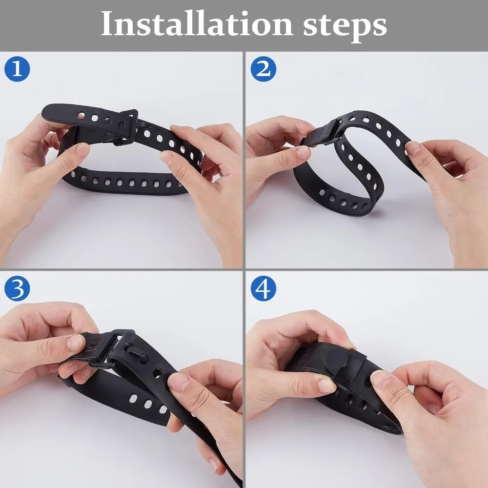 Adjustable Silicone Cargo Tie-Down Straps 35/45/55cm Reusable Cargo Bundling Strap Nixie
