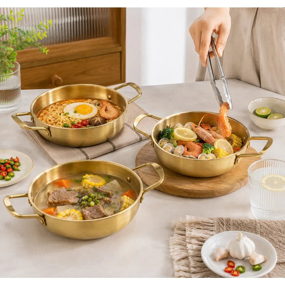 4-Piece Stainless Steel Noodle Soup Pot & Tong Set Cookware Set Nixie