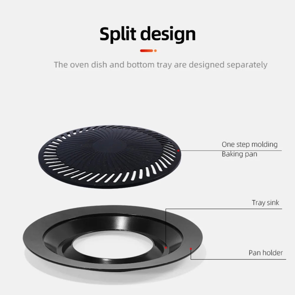 KOSUN Aluminum Korean Grill Pan – Nonstick Portable BBQ Tray Grill Pan Nixie