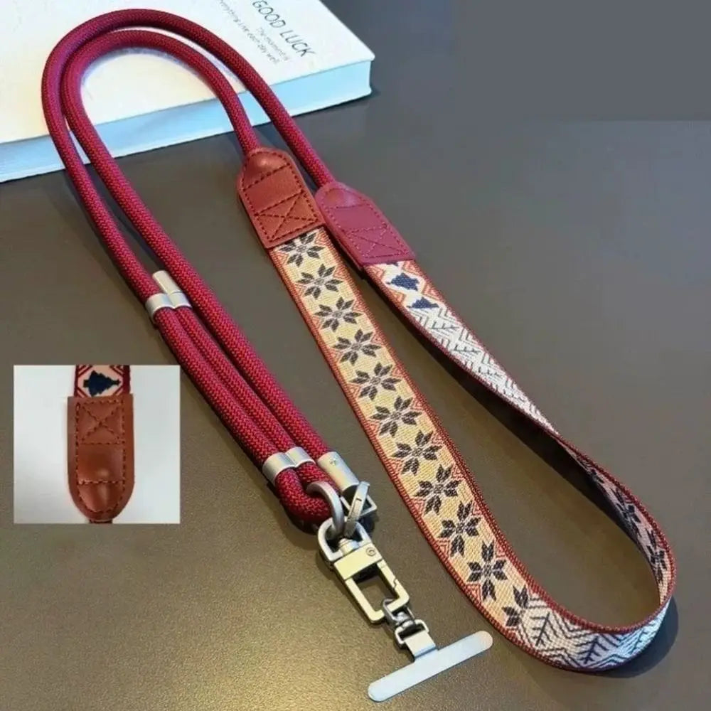 Universal Adjustable Phone Lanyard Strap – Metal Hook, 360° Rotation
