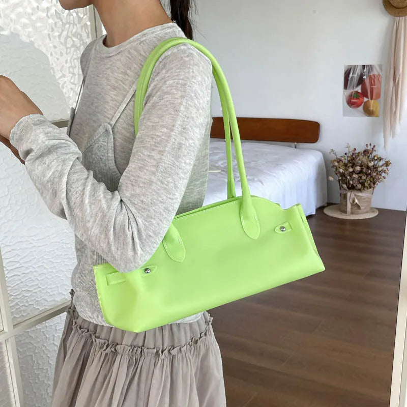 French Vintage Transparent Jelly Bag – Large Shoulder Tote Women's Shoulder Bag Nixie